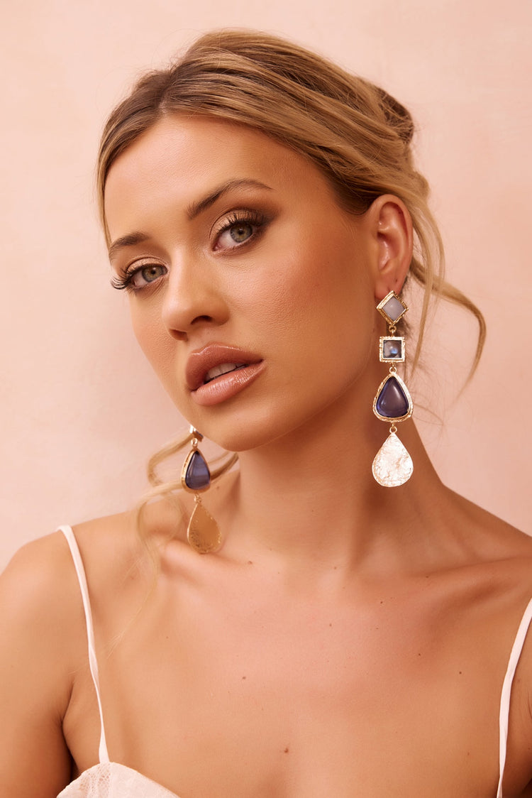 Best In Night Earrings - Blue for women