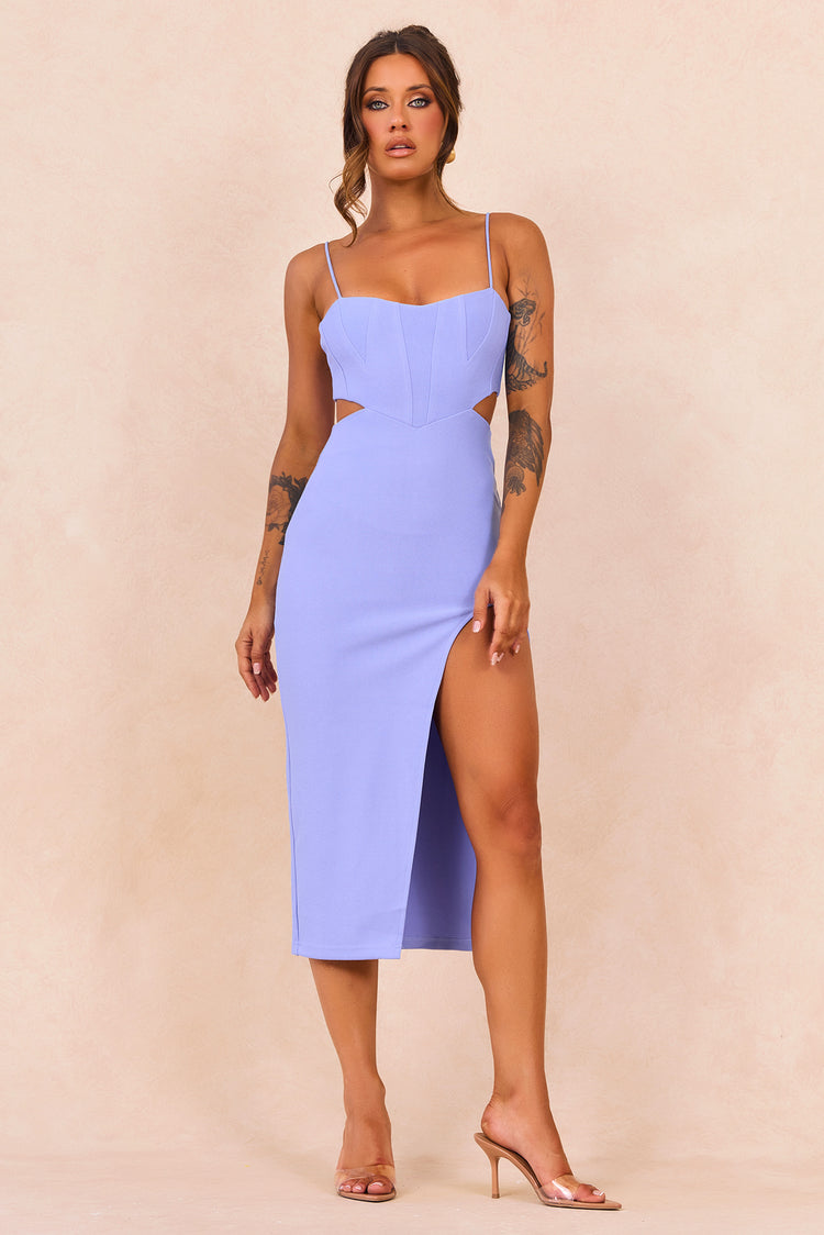 Beth Midi Dress - Steel Blue for women