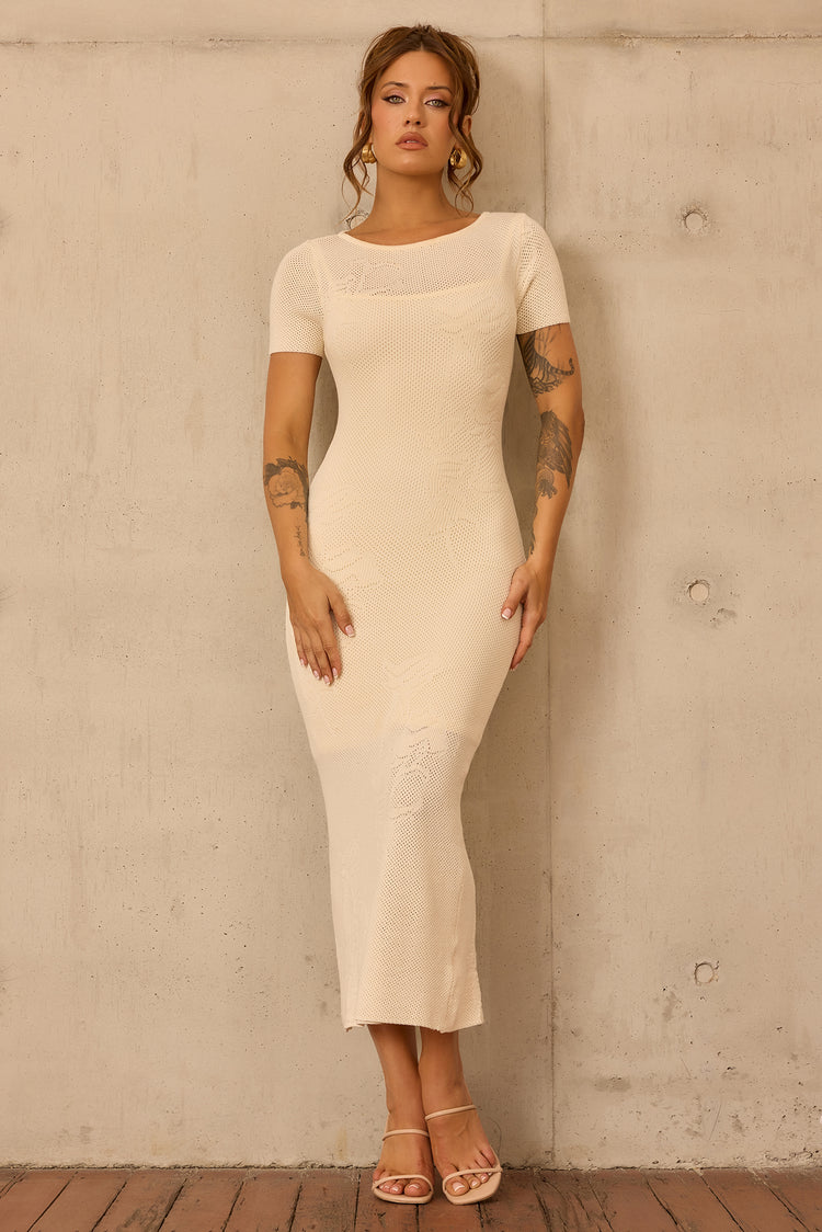 Bloomfield Knit Midi Dress - Beige for women