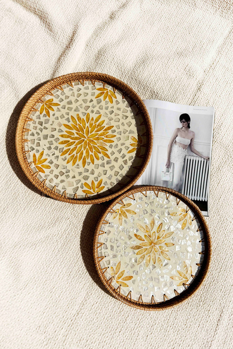 Blooming Season Tray Set - Yellow for women