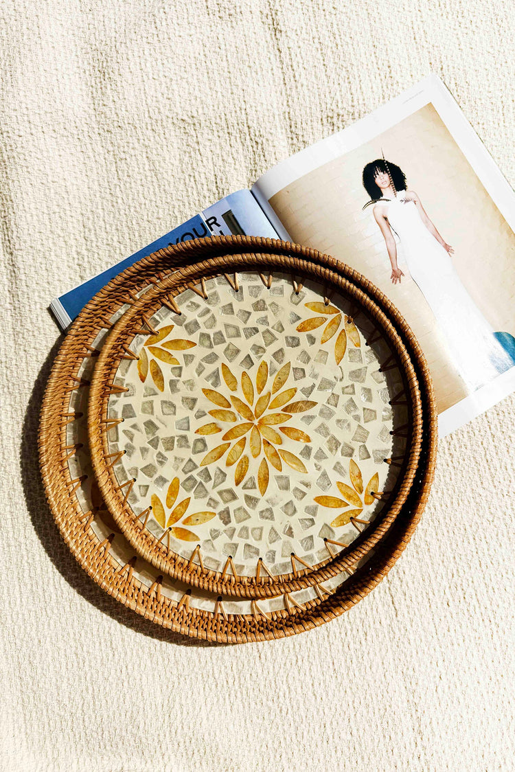 Blooming Season Tray Set - Yellow for women