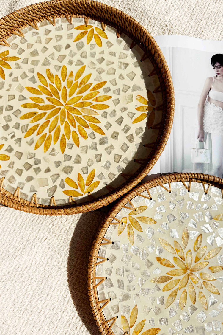 Blooming Season Tray Set - Yellow for women