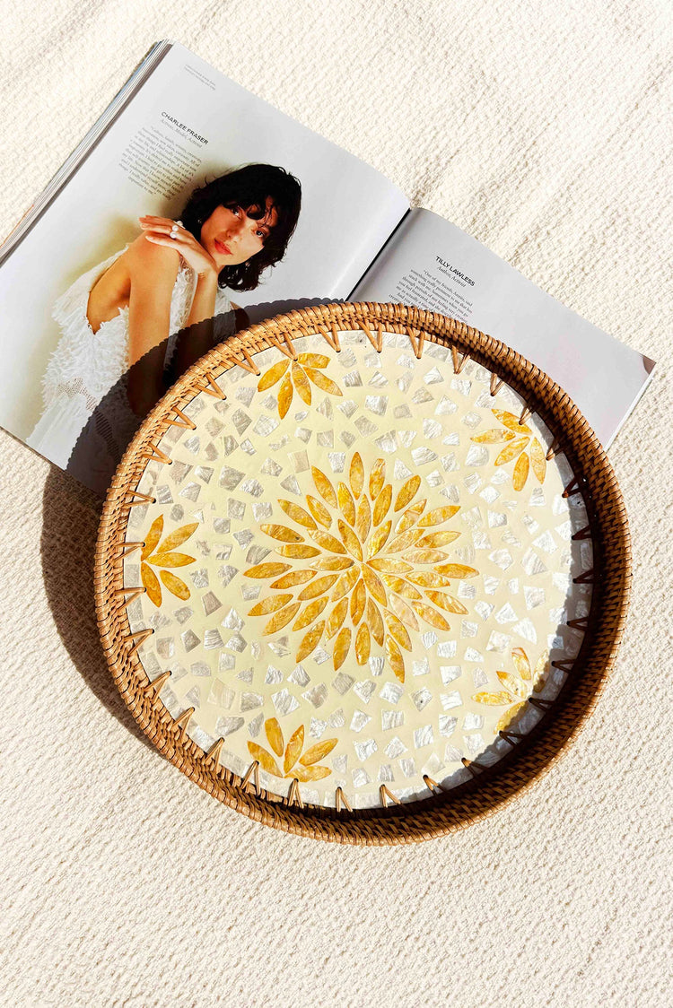 Blooming Season Tray Set - Yellow for women