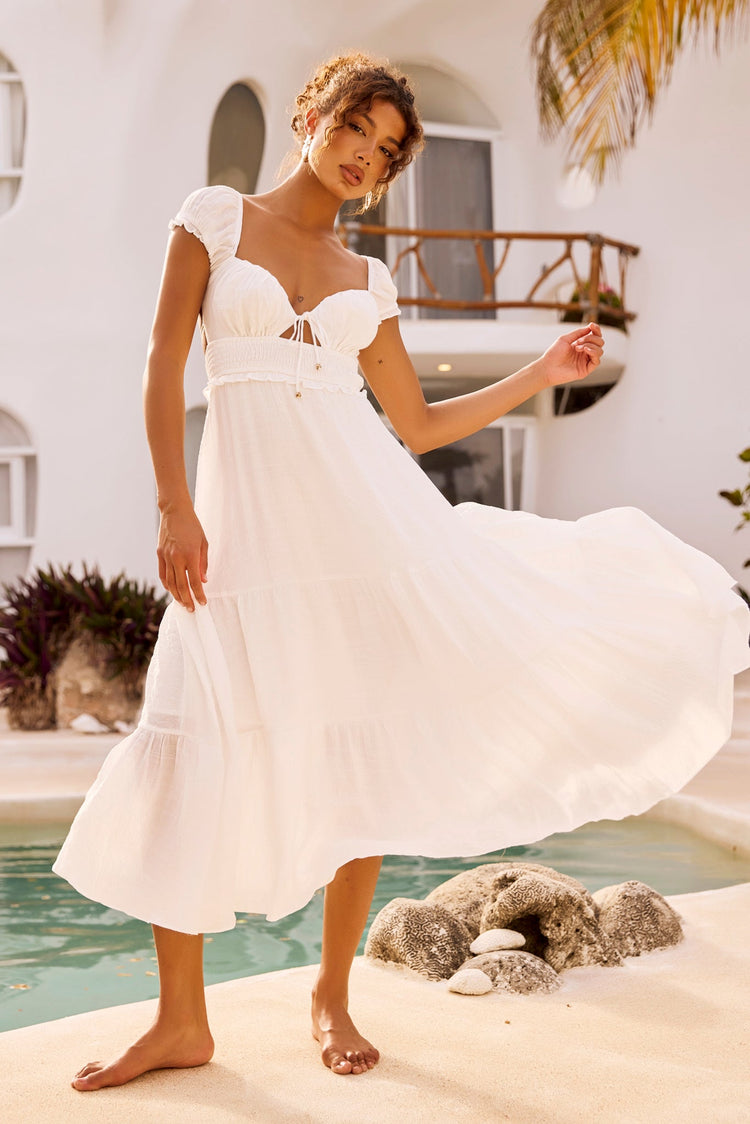 Bohemian Dreams Maxi Dress - White for women