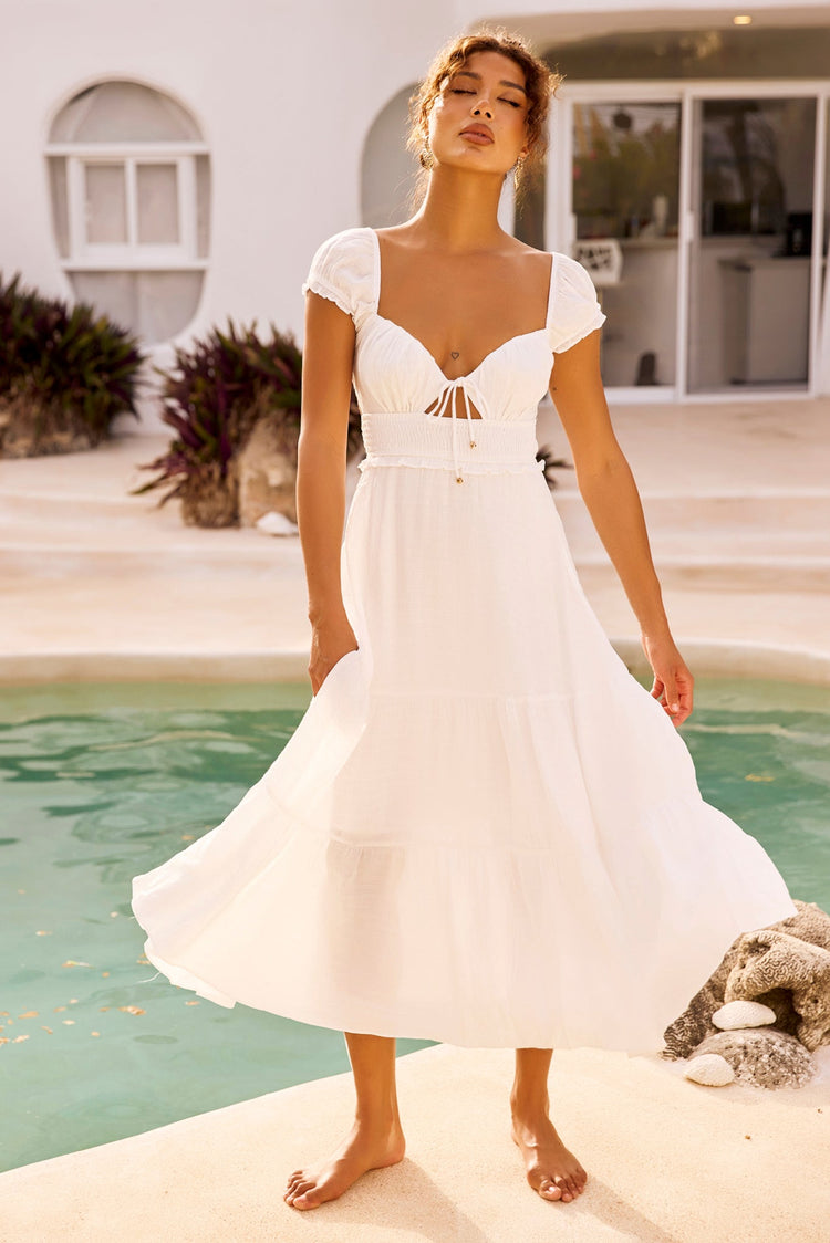 Bohemian Dreams Maxi Dress - White for women