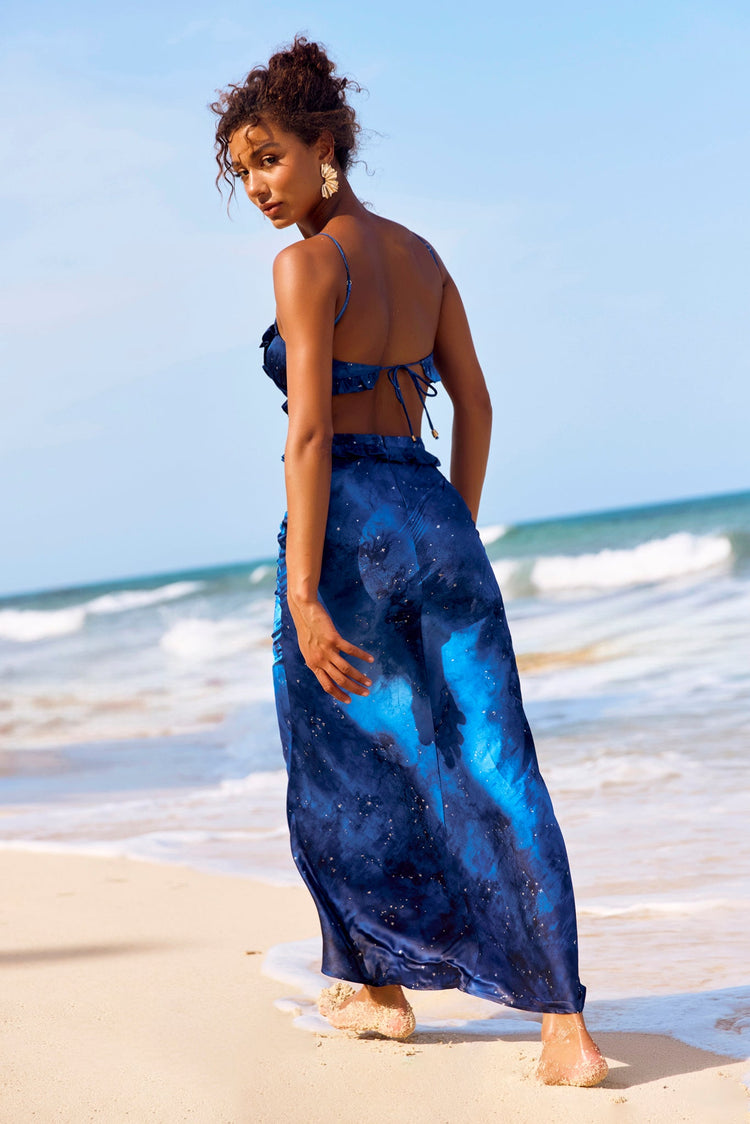 Bohemian Nights Maxi Dress - Blue for women