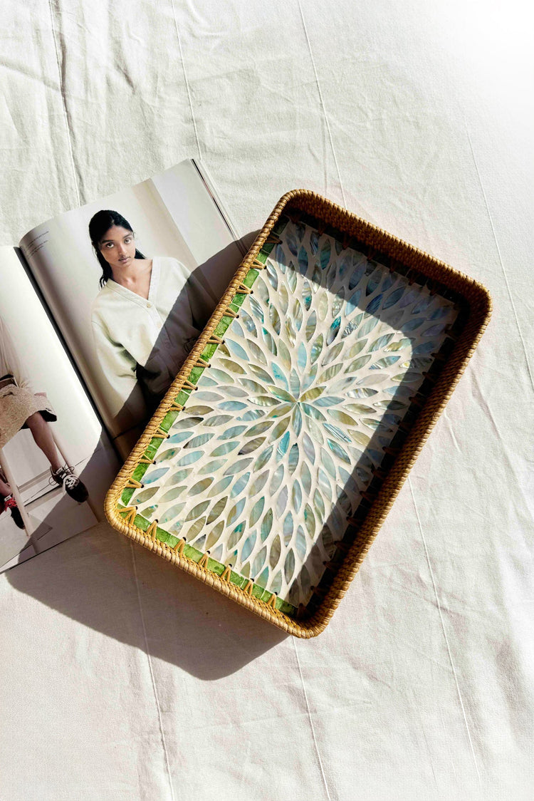 Brooke Tray Set - Aqua for women