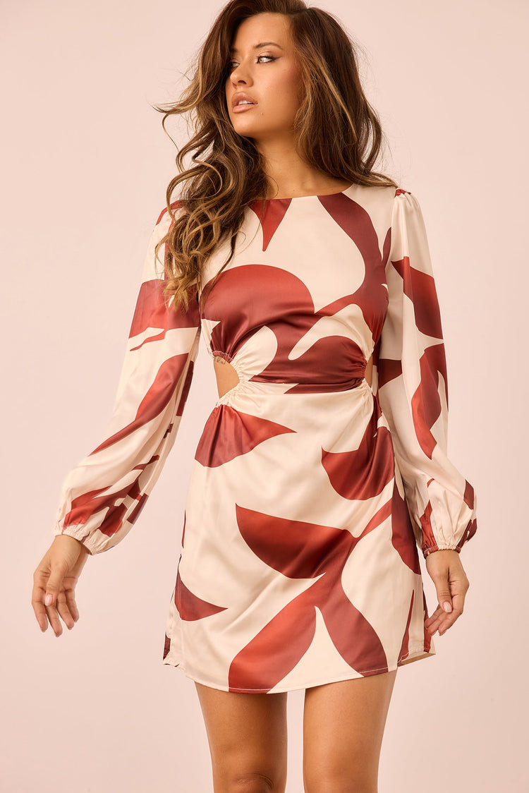 Byzance Mini Dress - Wine for women