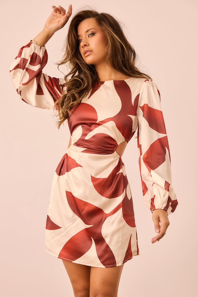 Byzance Mini Dress - Wine for women