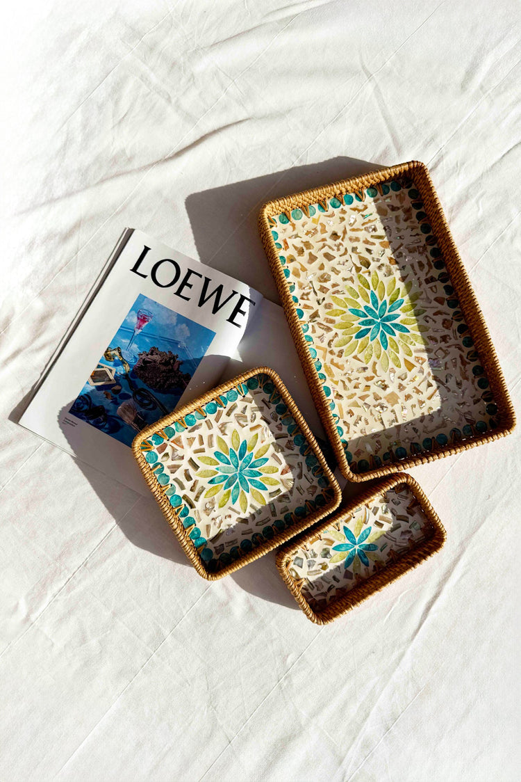 Cahuenga Tray Set - Blue Multi for women