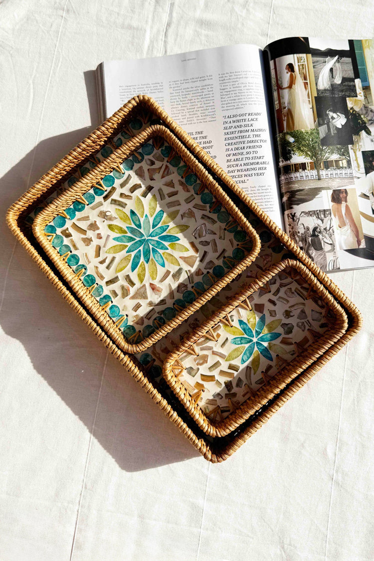 Cahuenga Tray Set - Blue Multi for women