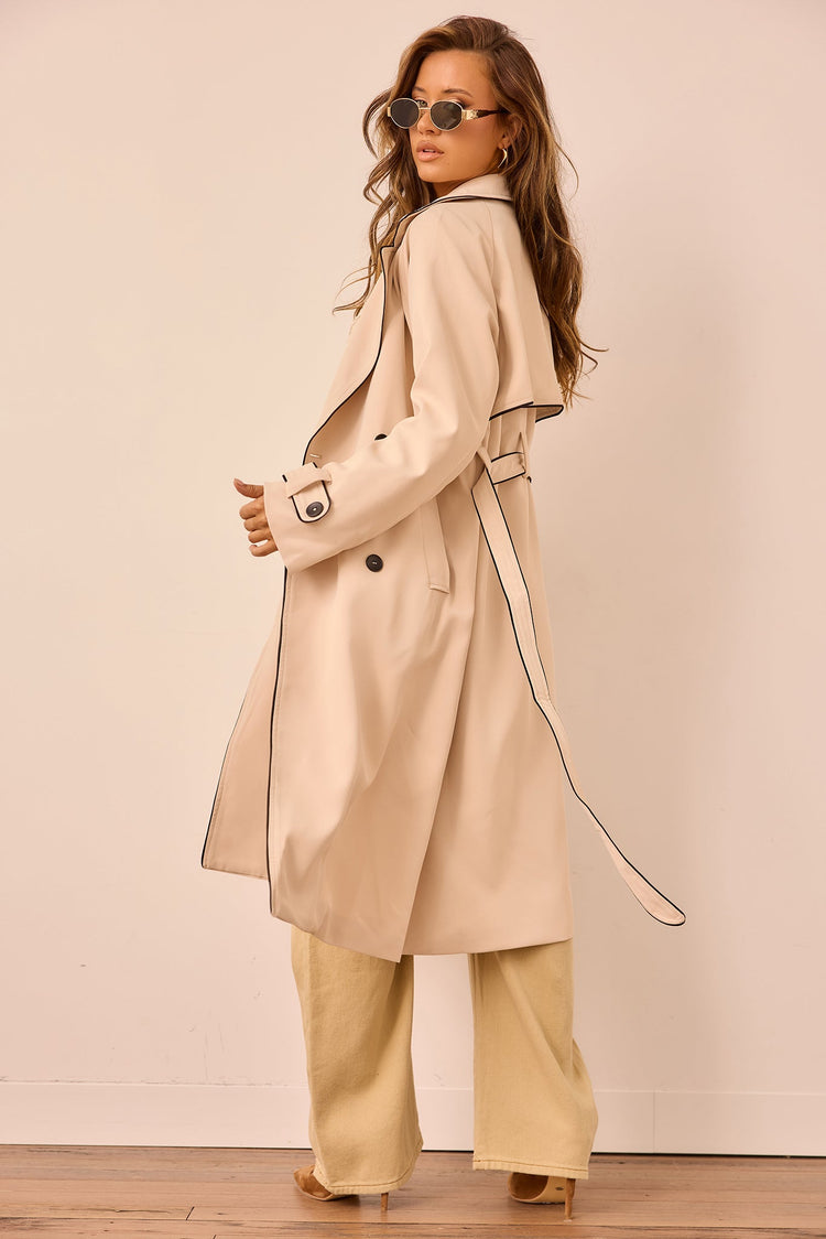 Calla Lilly Trench Coat - Beige for women
