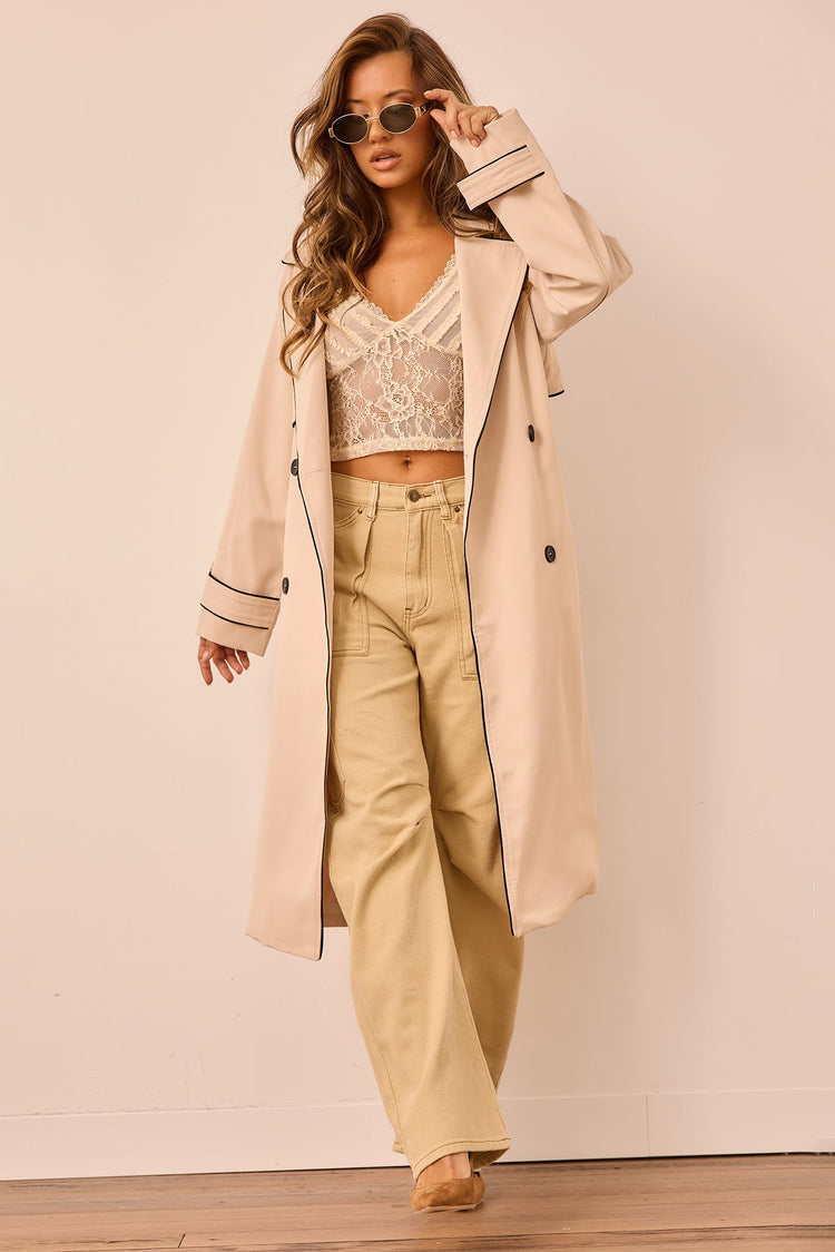 Calla Lilly Trench Coat - Beige for women