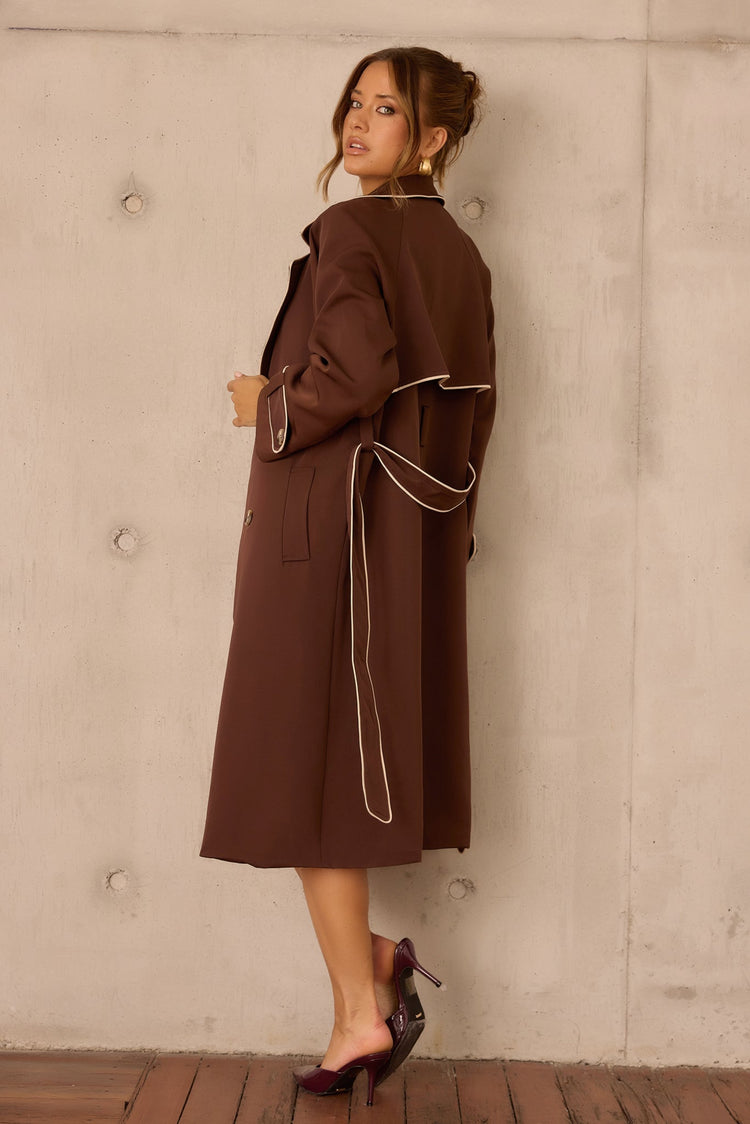 Calla Lilly Trench Coat - Espresso for women