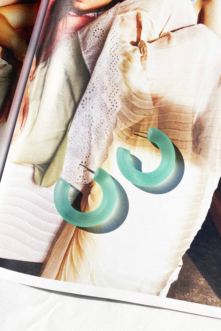 Canyon Moon Earrings - Green for women