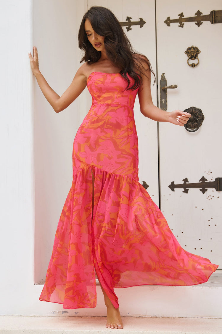 Carnival Colors Maxi Dress - Red for women