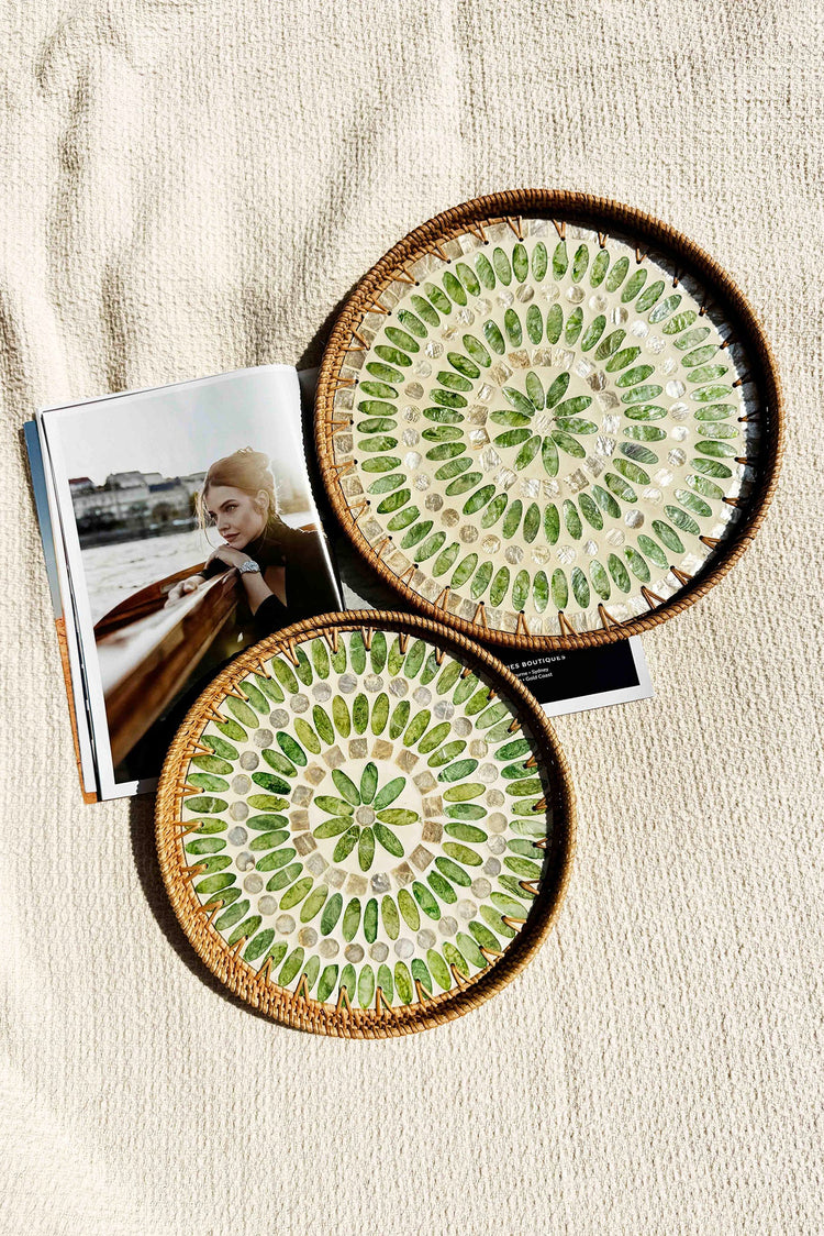 Celestial Bloom Tray Set - Olive for women