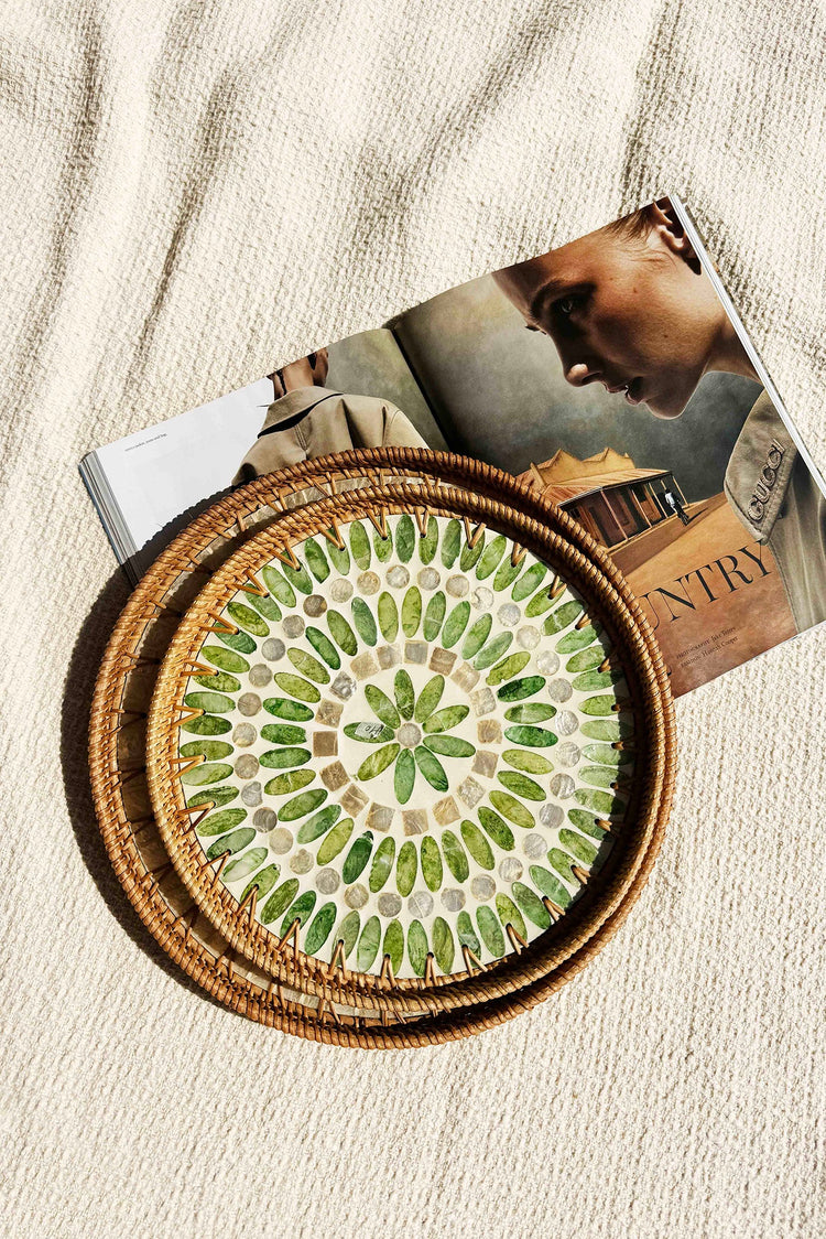 Celestial Bloom Tray Set - Olive for women