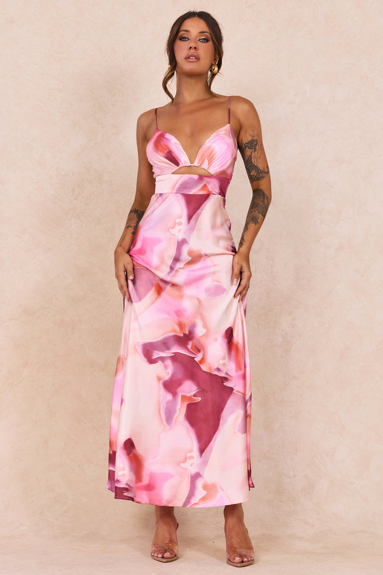 Celia Maxi Dress - Pink Multi for women