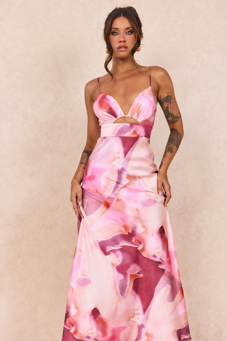 Celia Maxi Dress - Pink Multi for women