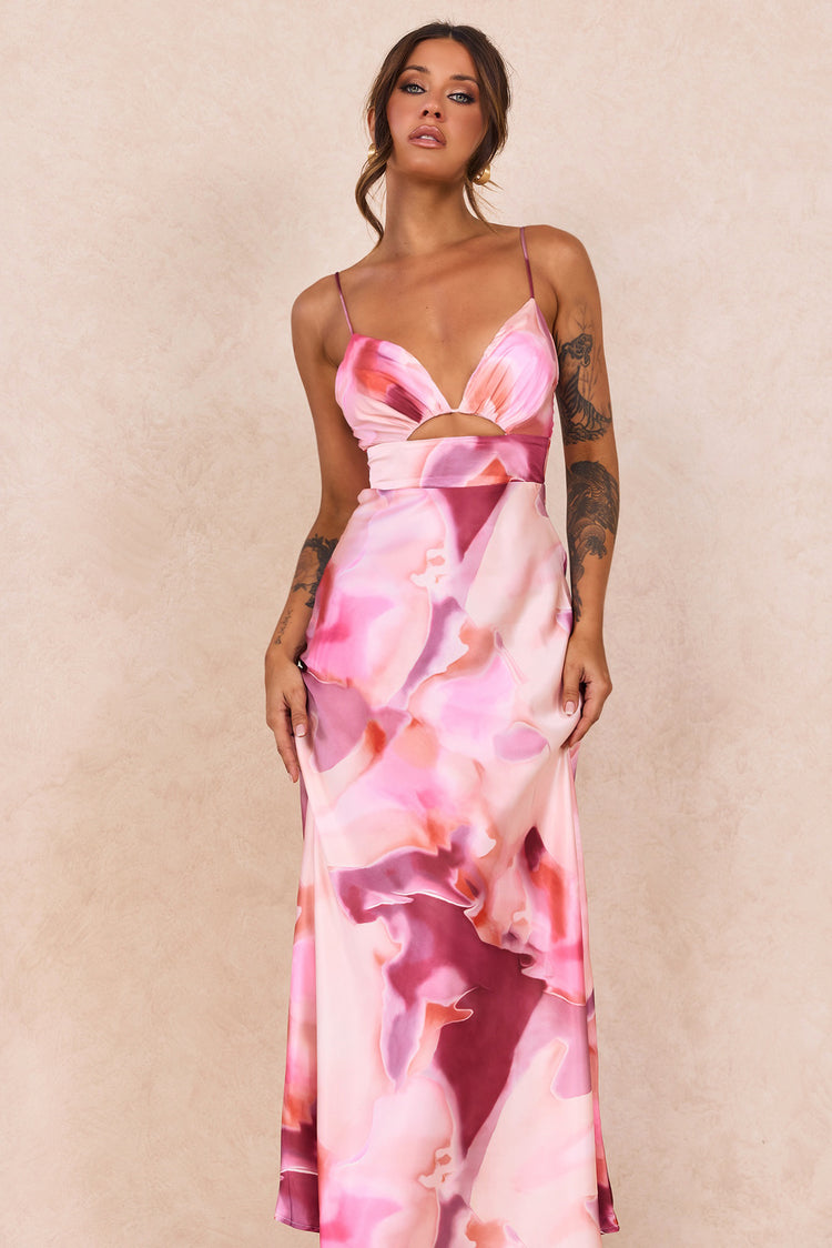 Celia Maxi Dress - Pink Multi for women
