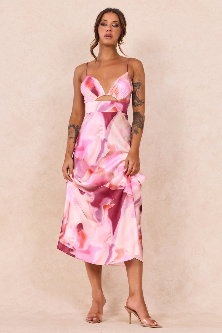 Celia Maxi Dress - Pink Multi for women