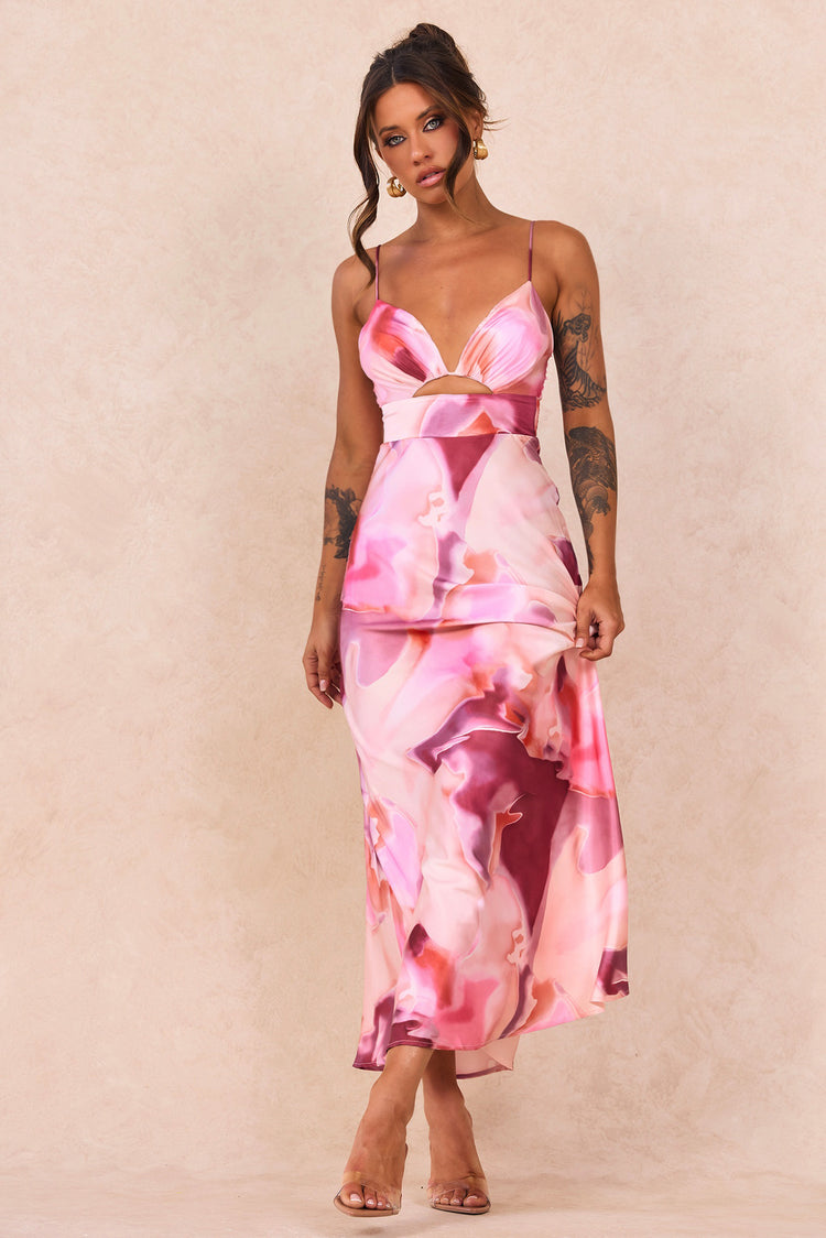 Celia Maxi Dress - Pink Multi for women