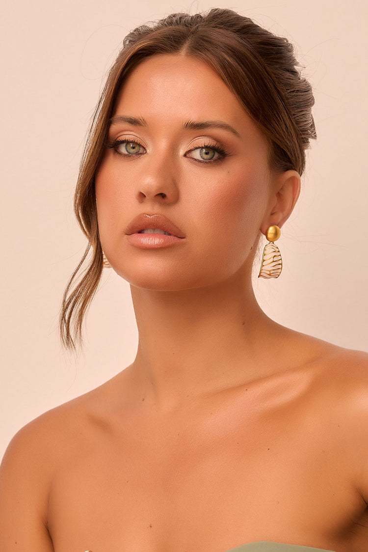 Coastal Echo Earrings - White Gold for women