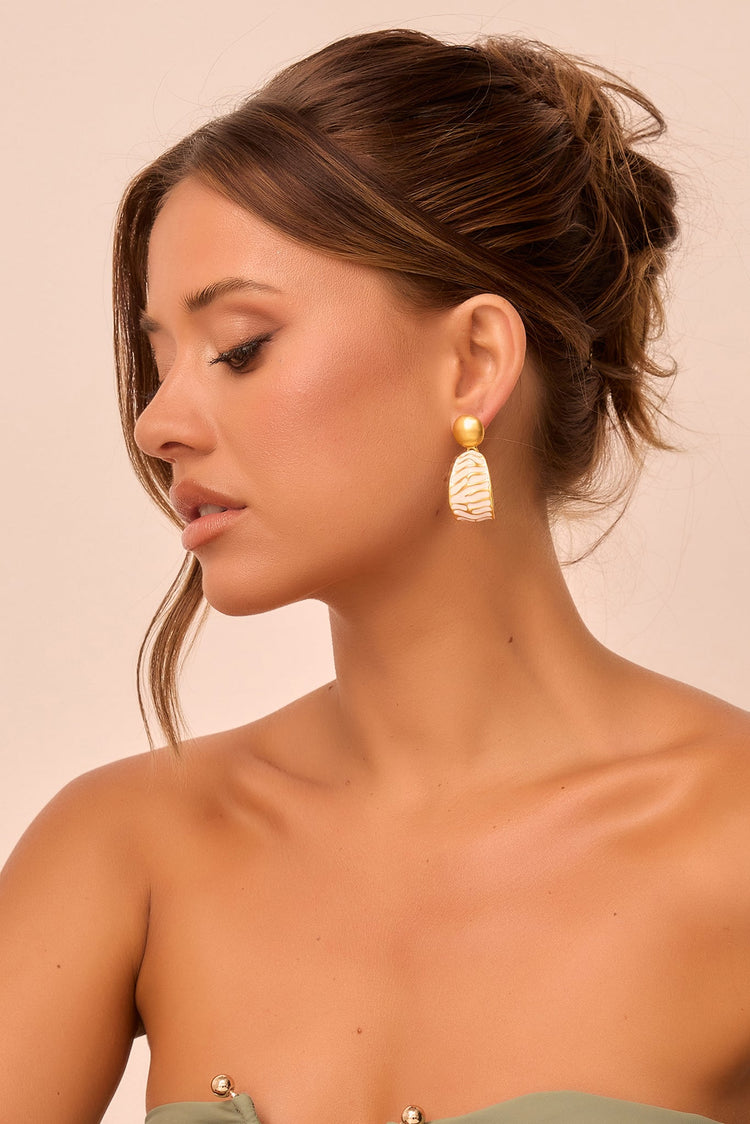 Coastal Echo Earrings - White Gold for women
