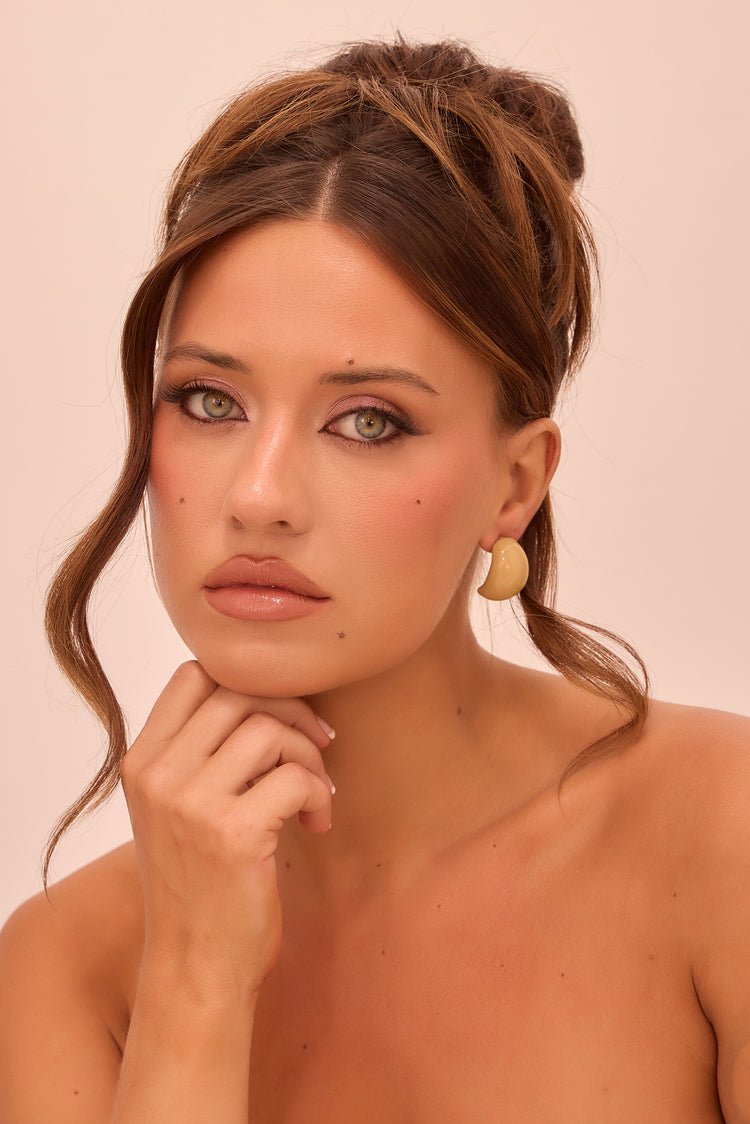Creme Forme Earrings - Taupe for women