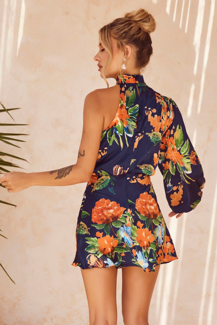 Dance Forever Mini Dress - Navy Multi for women