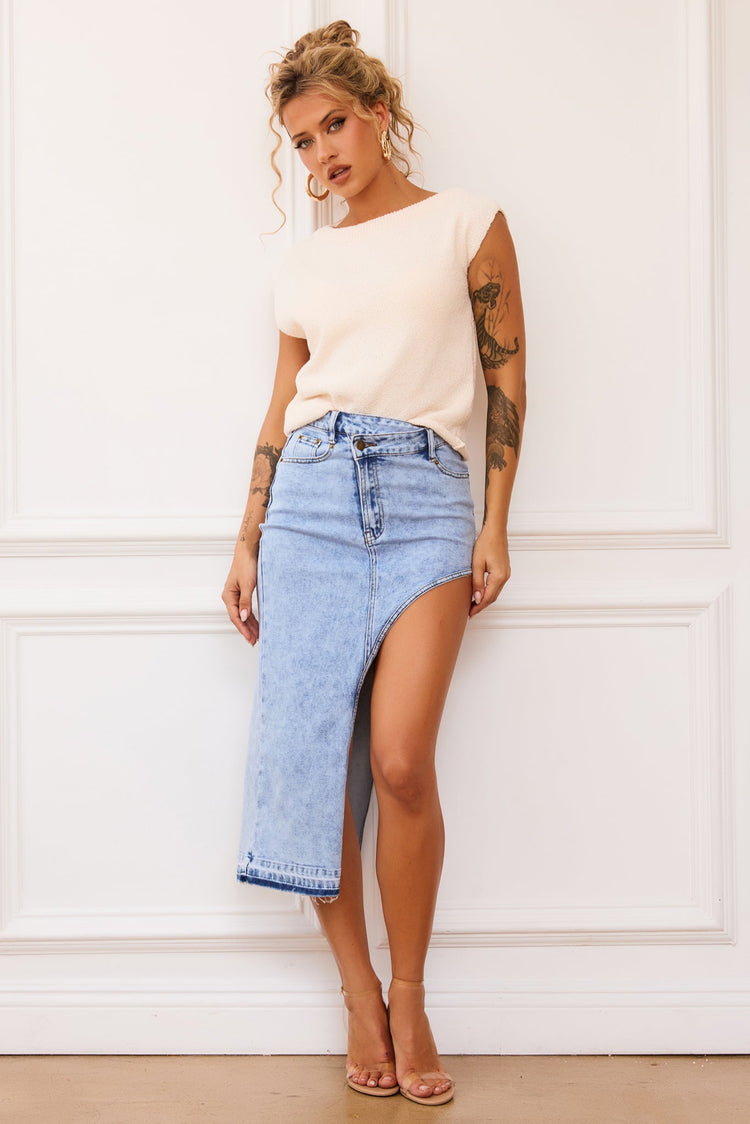 Dance In The Sun Knit Top - Beige for women
