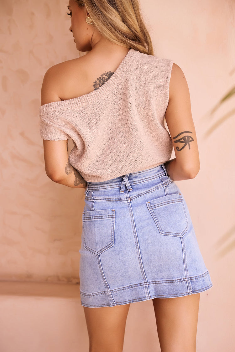 Dance In The Sun Knit Top - Mocha for women