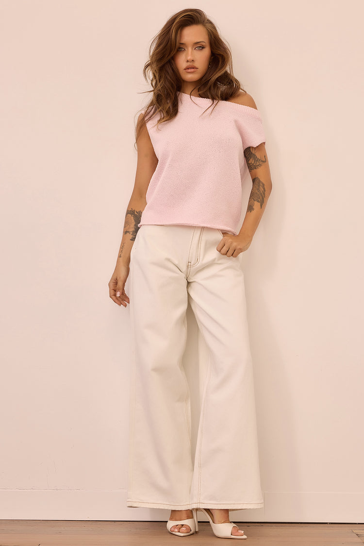 Dance In The Sun Knit Top - Pink for women