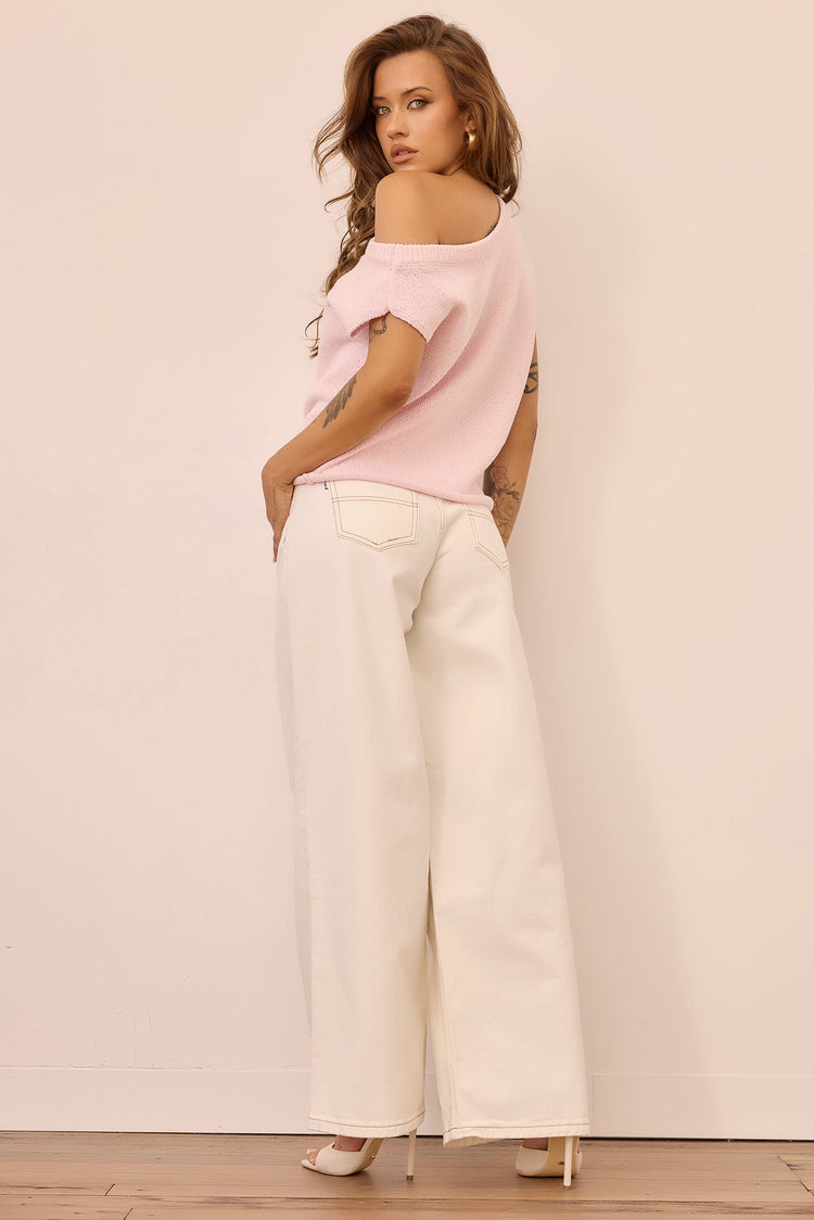 Dance In The Sun Knit Top - Pink for women
