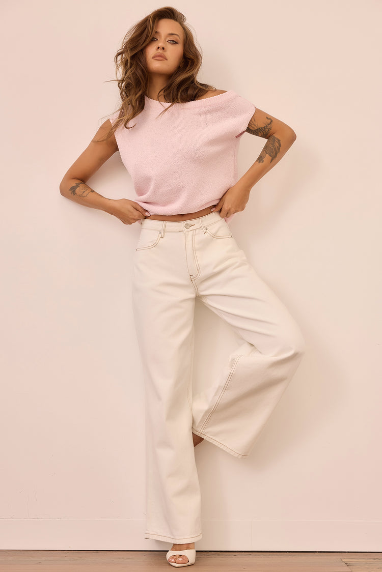 Dance In The Sun Knit Top - Pink for women