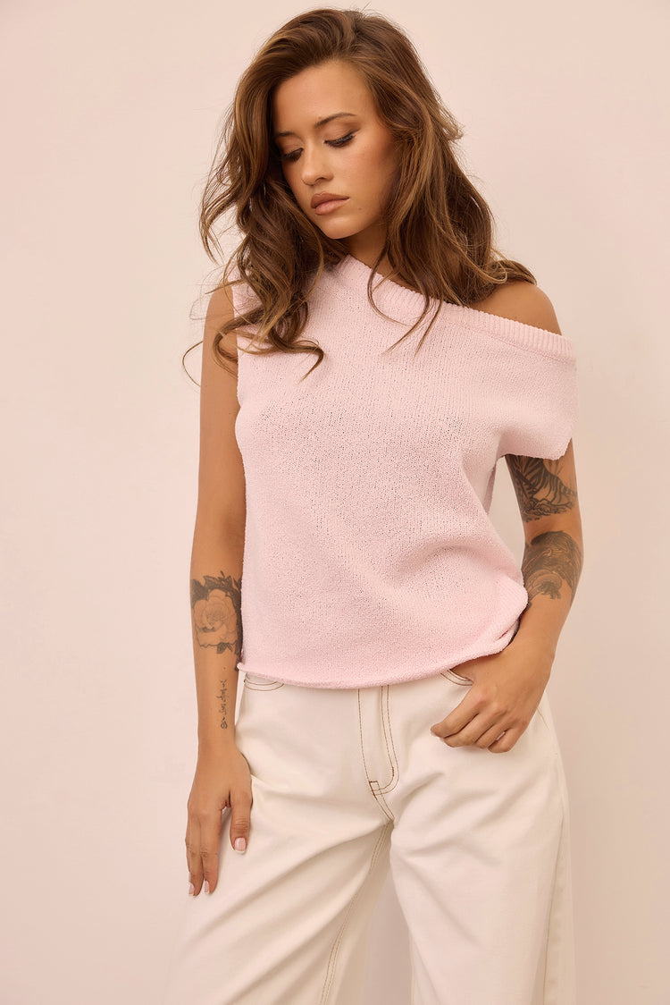 Dance In The Sun Knit Top - Pink for women