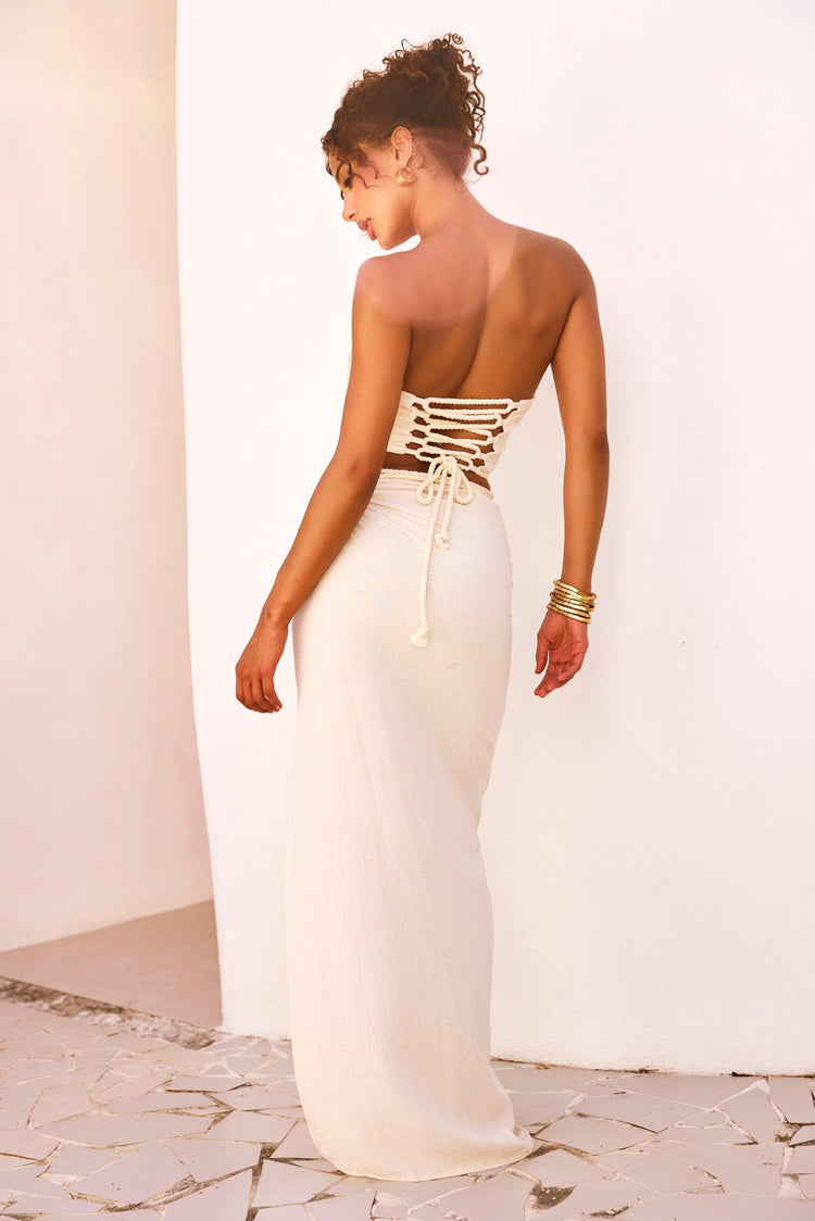 Date And Night Maxi Skirt - Beige for women