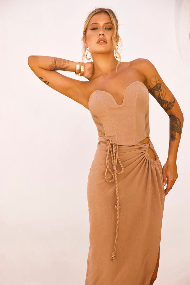 Date And Night Top - Mocha for women