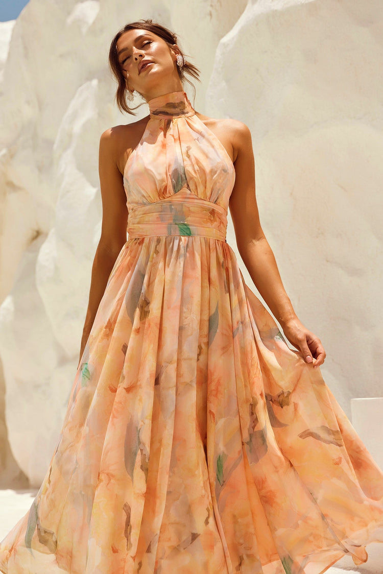 Daylight Midi Dress - Peach for women