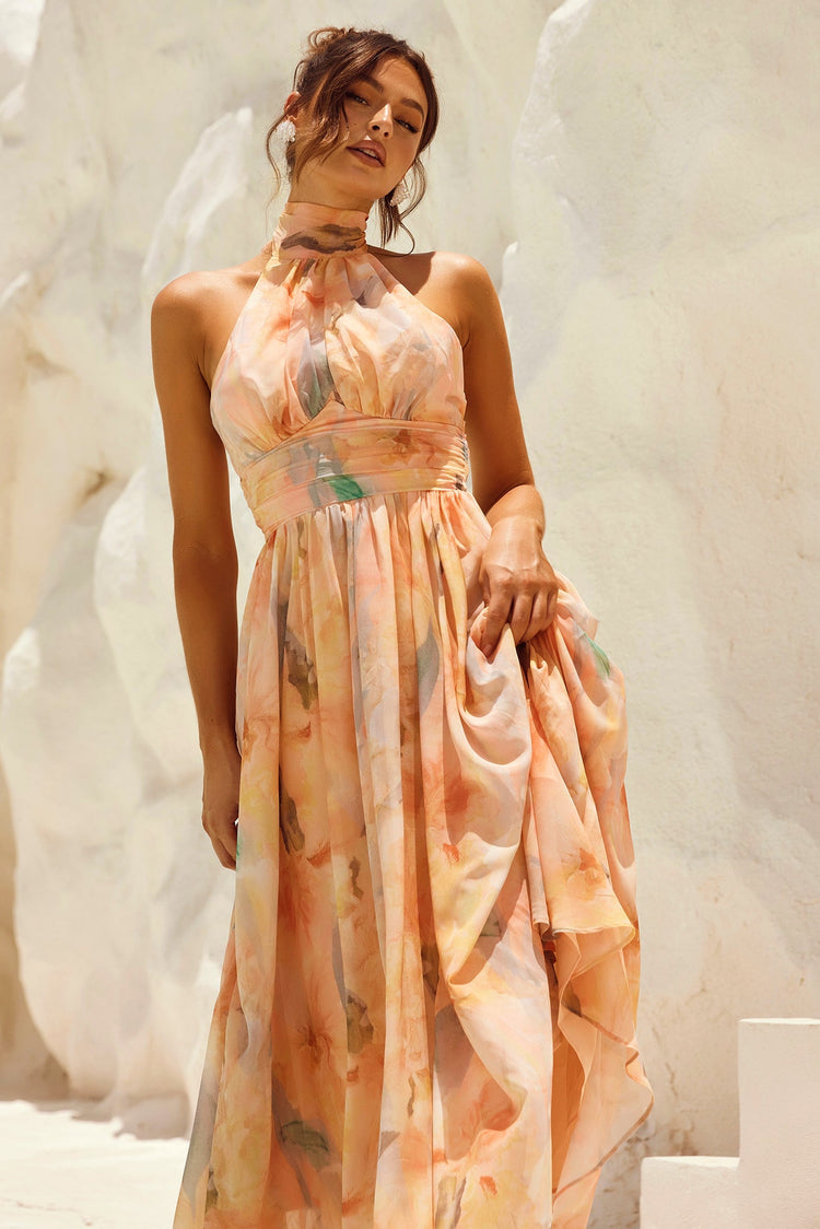 Daylight Midi Dress - Peach for women