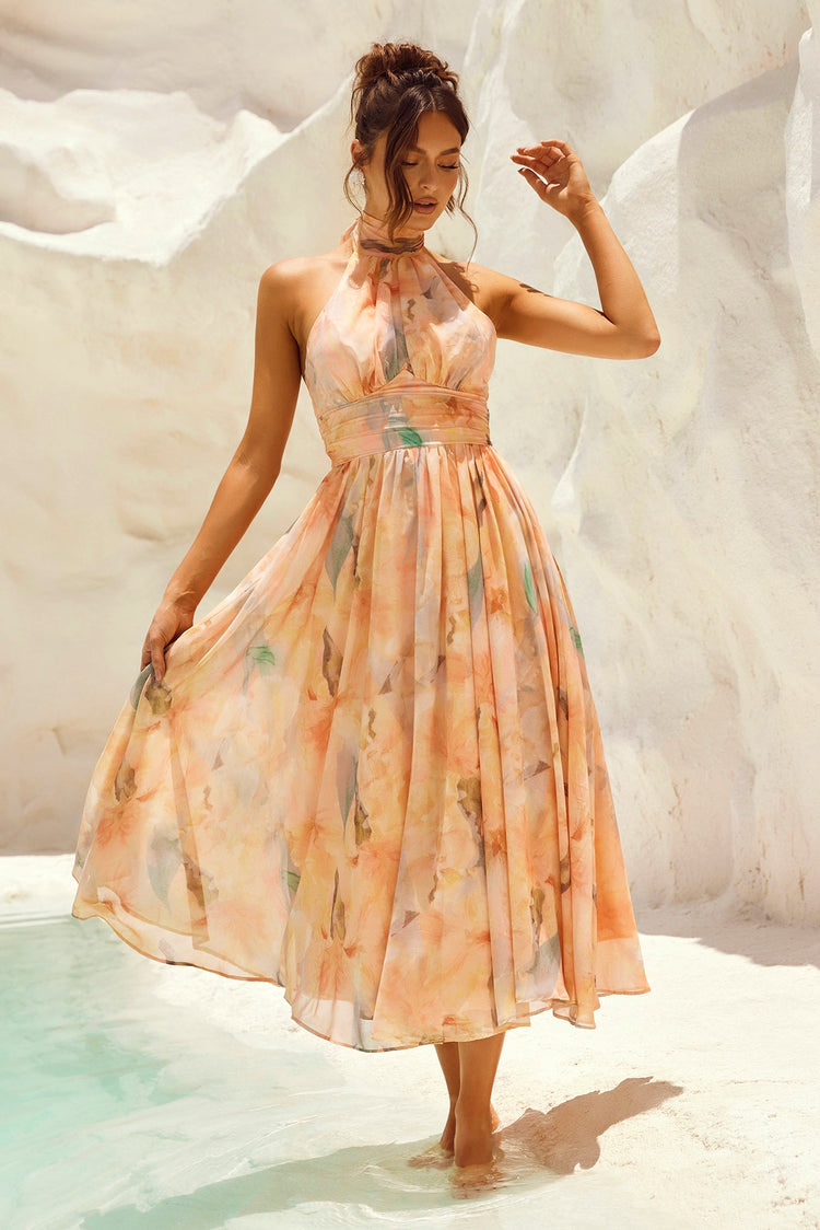 Daylight Midi Dress - Peach for women