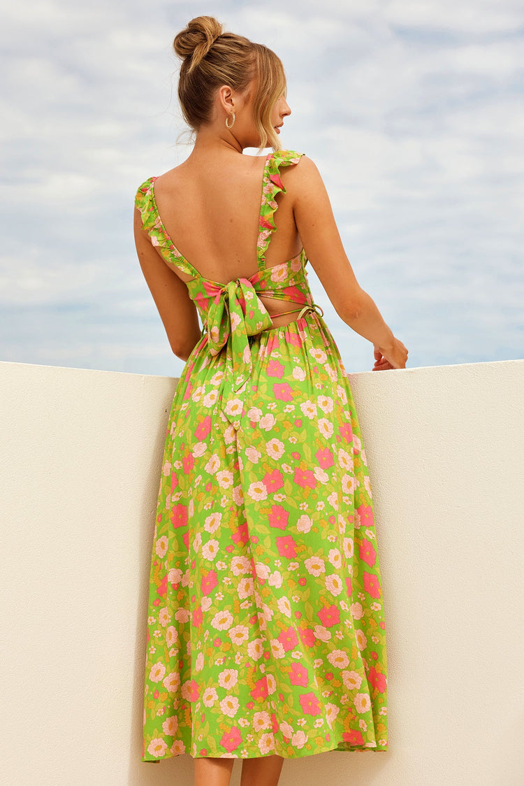 December Midi Dress - Green for women