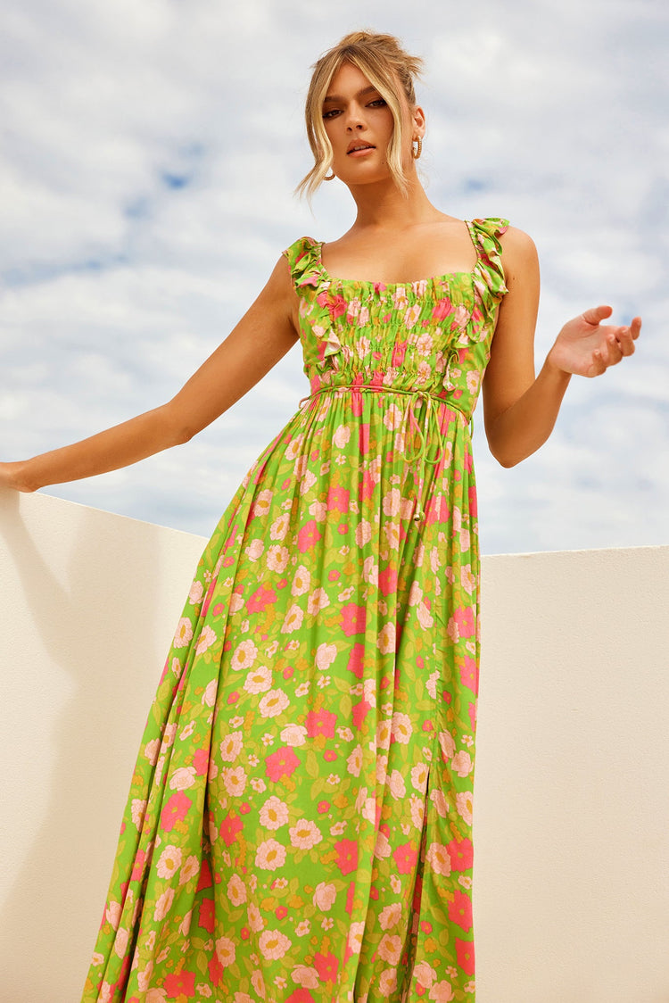 December Midi Dress - Green for women