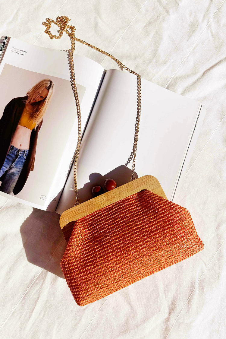 Dixie Clutch Bag - Orange for women