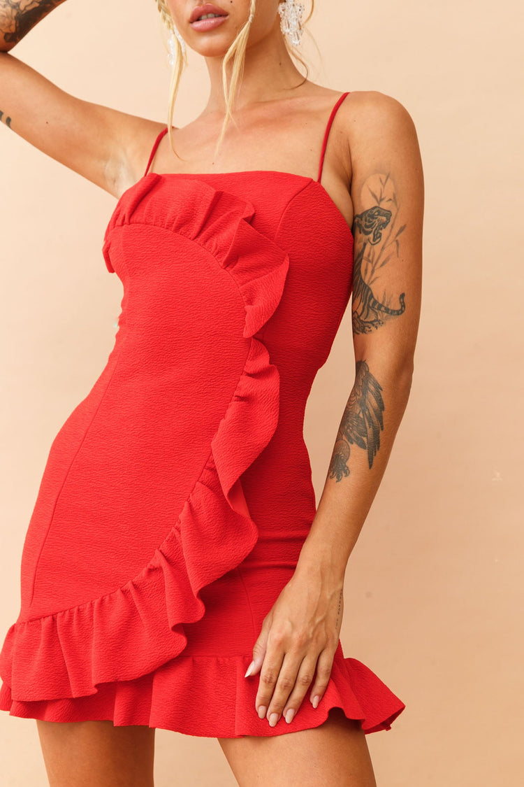 Doll Face Dress - Red for women