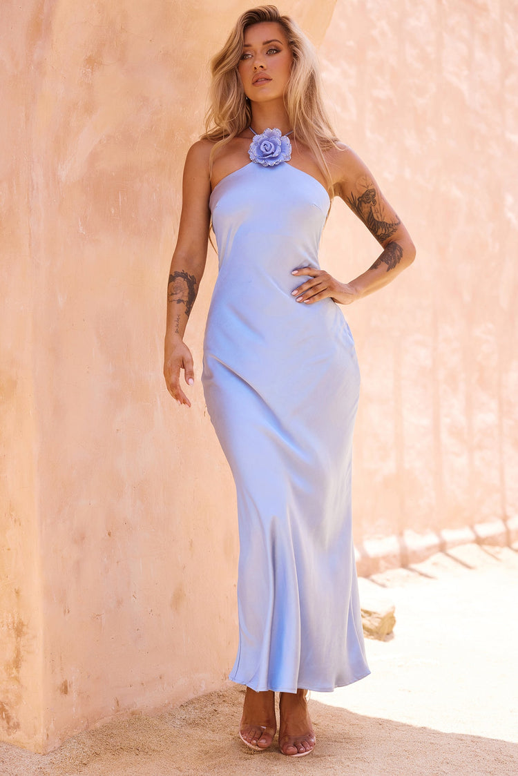 Downtown Darling Maxi Dress - Steel Blue for women