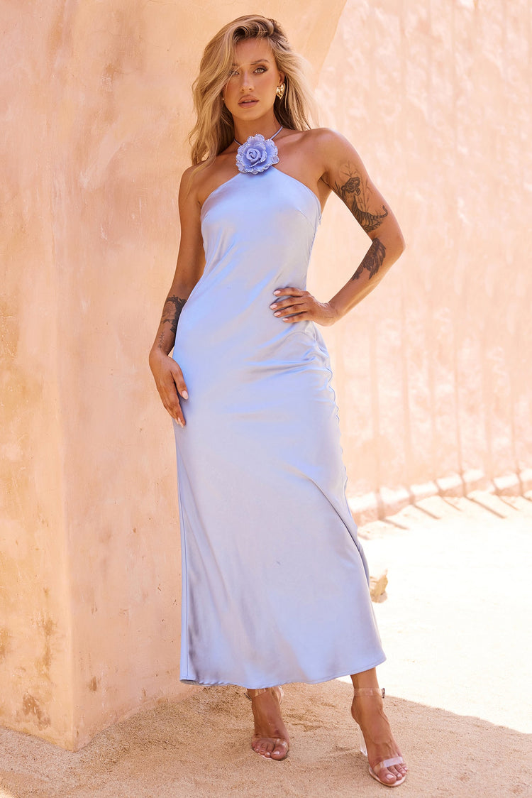 Downtown Darling Maxi Dress - Steel Blue for women