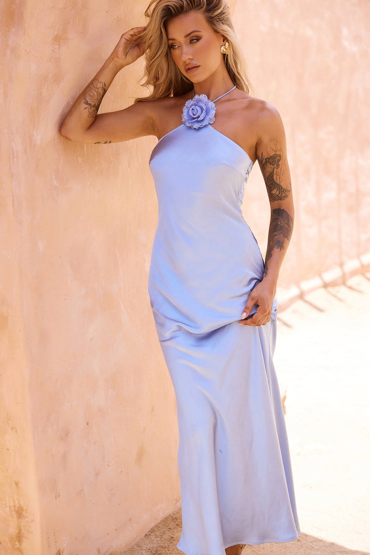 Downtown Darling Maxi Dress - Steel Blue for women