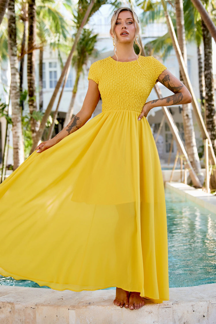 Dream Design Maxi Dress - Yellow for women